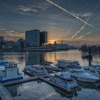 Sonnenuntergang im Medienhafen