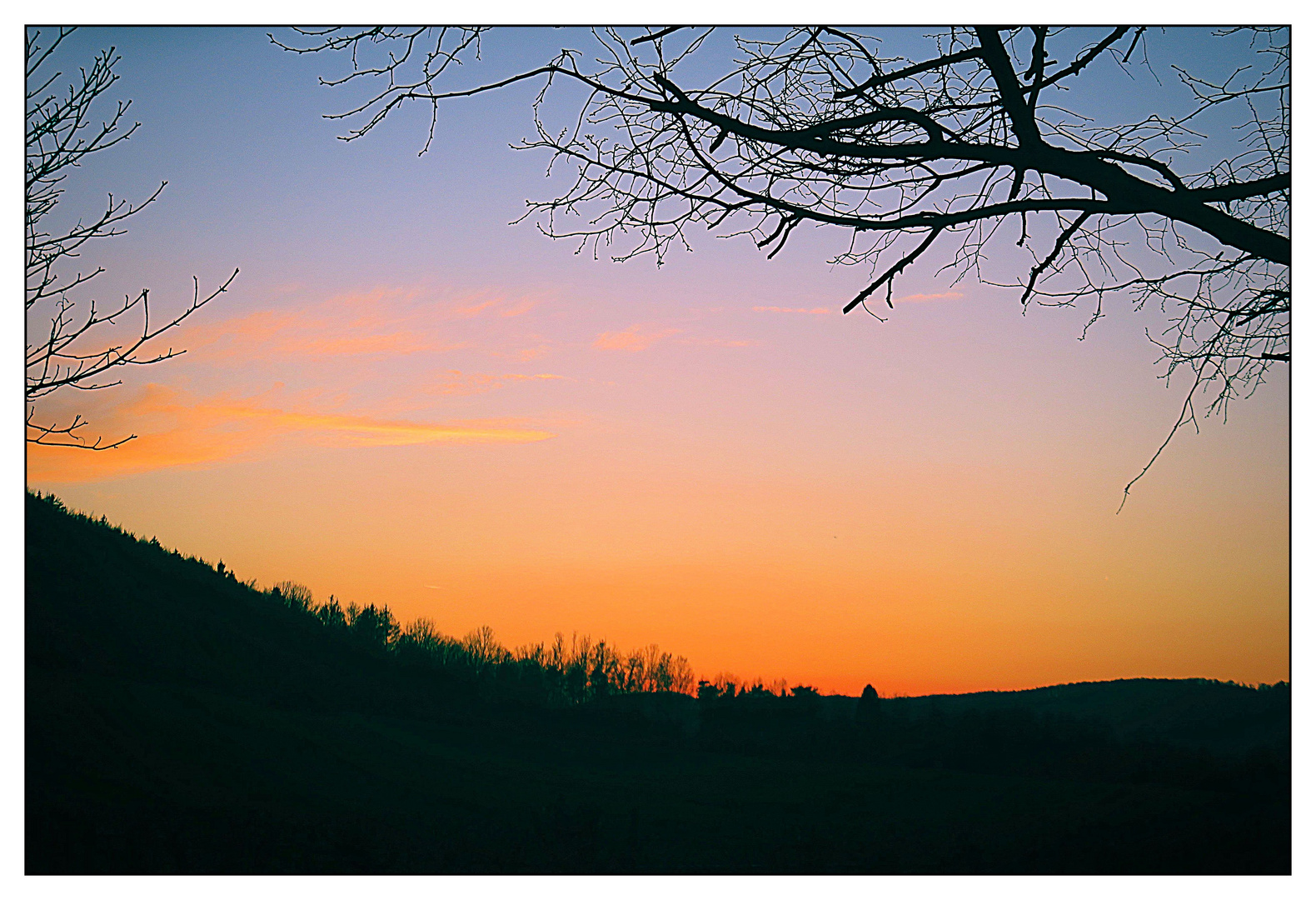 Sonnenuntergang im Mittelgebirge