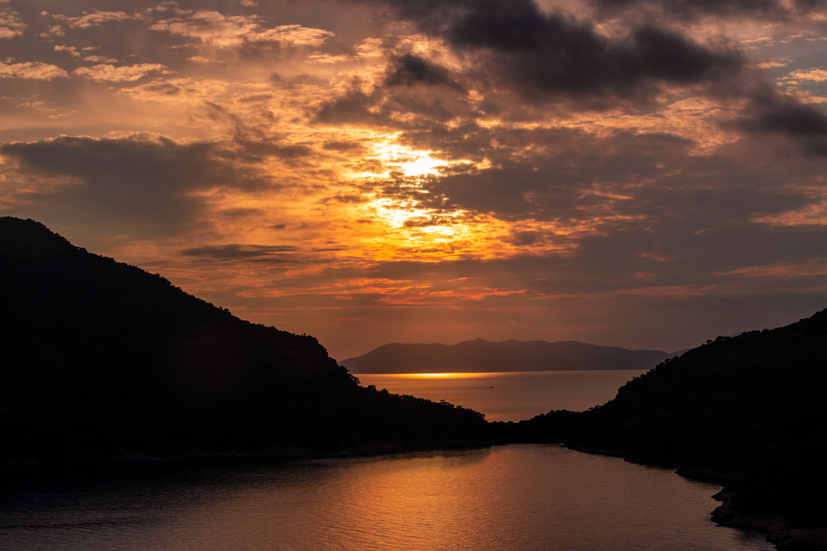 Sonnenuntergang im Mittelmeer