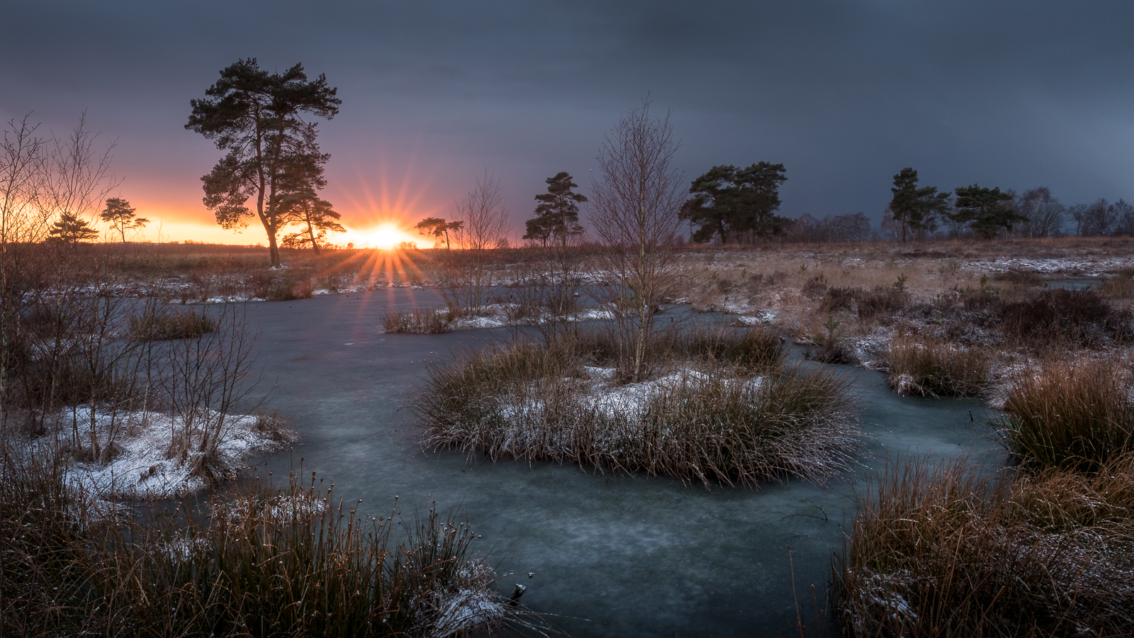 Sonnenuntergang im Moor