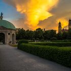 Sonnenuntergang im Münchener Hofgarten