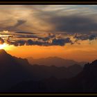 Sonnenuntergang im Nationalpark Gesäuse