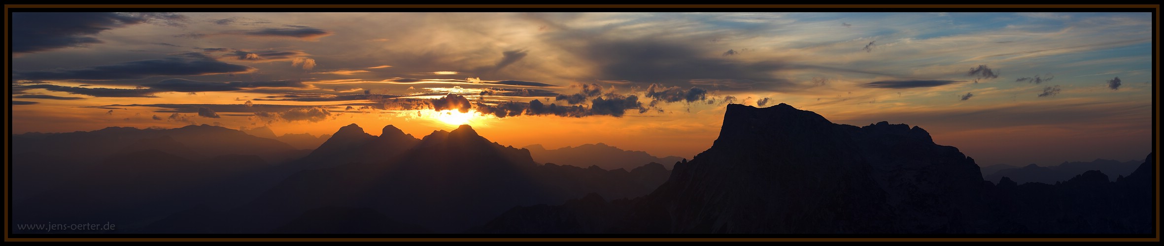 Sonnenuntergang im Nationalpark Gesäuse