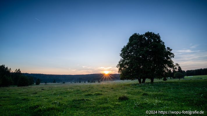 Sonnenuntergang im Nationalpark Sumava