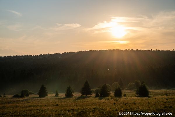 Sonnenuntergang im Nationalpark Sumava