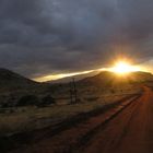 Sonnenuntergang im Nationalpark Tsavo Ost