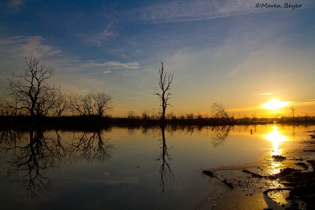 Sonnenuntergang im Naturschutzgebiet