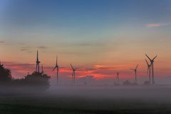 Sonnenuntergang im Nebel