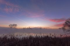 Sonnenuntergang im Nebel