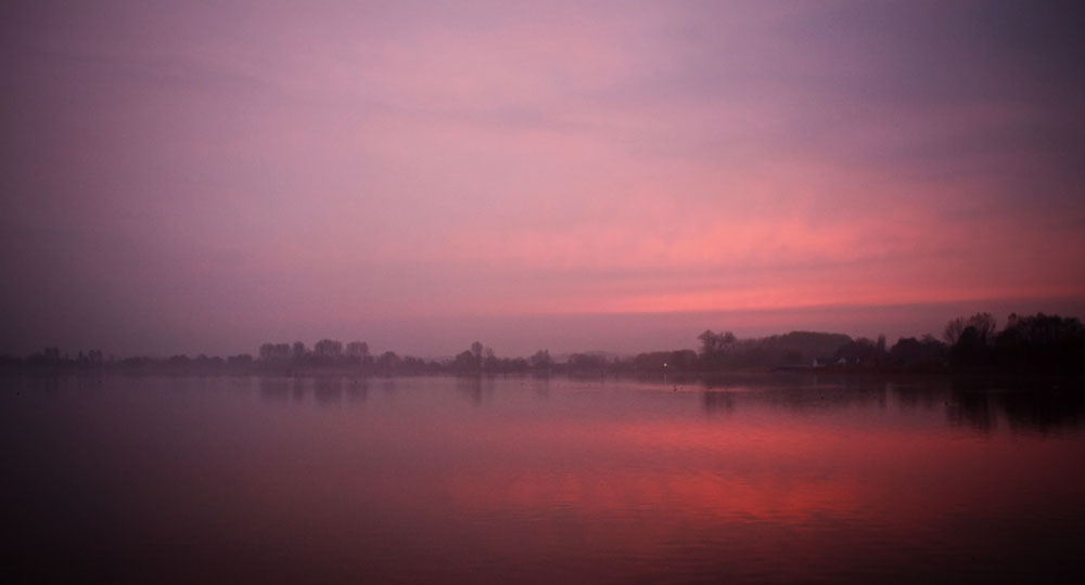 Sonnenuntergang im Nebel