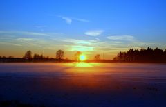 Sonnenuntergang im Nebel