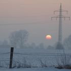 Sonnenuntergang im Nebel