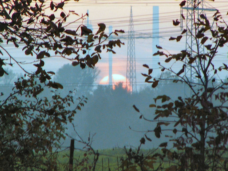 Sonnenuntergang im Nebel