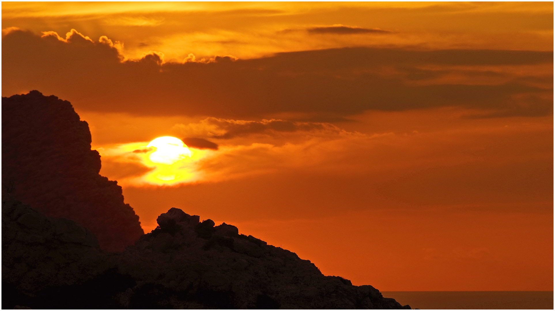 Sonnenuntergang im Norden Mallorcas