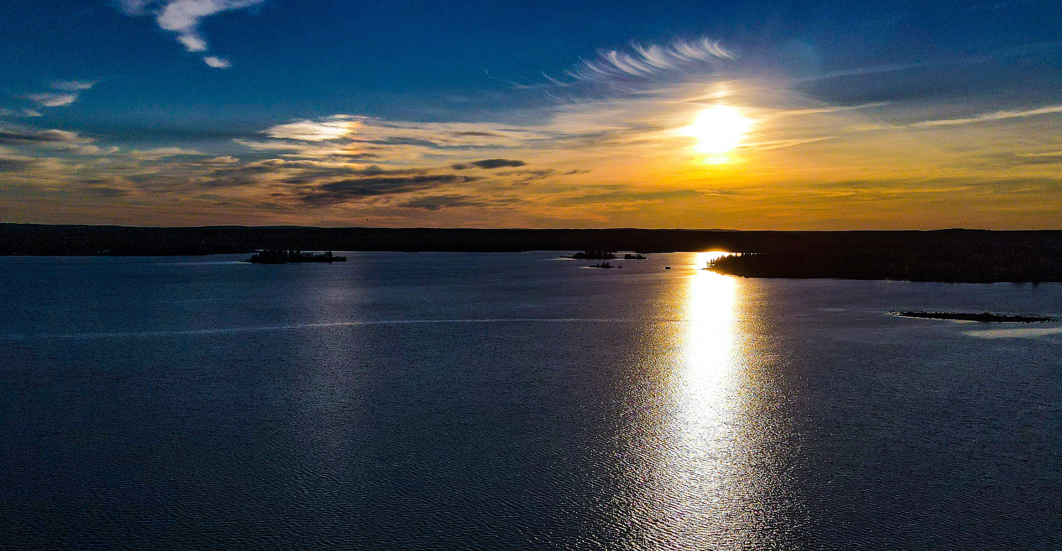 Sonnenuntergang im Norden Schwedens