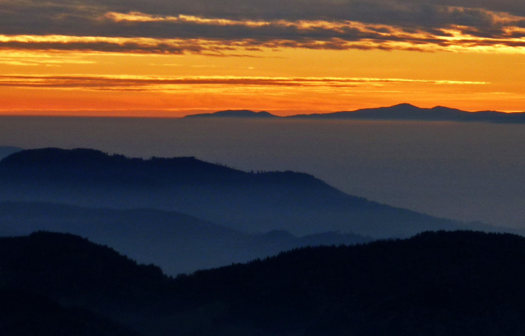 Sonnenuntergang im Nordschwarzwald
