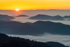 Sonnenuntergang im Nordschwarzwald