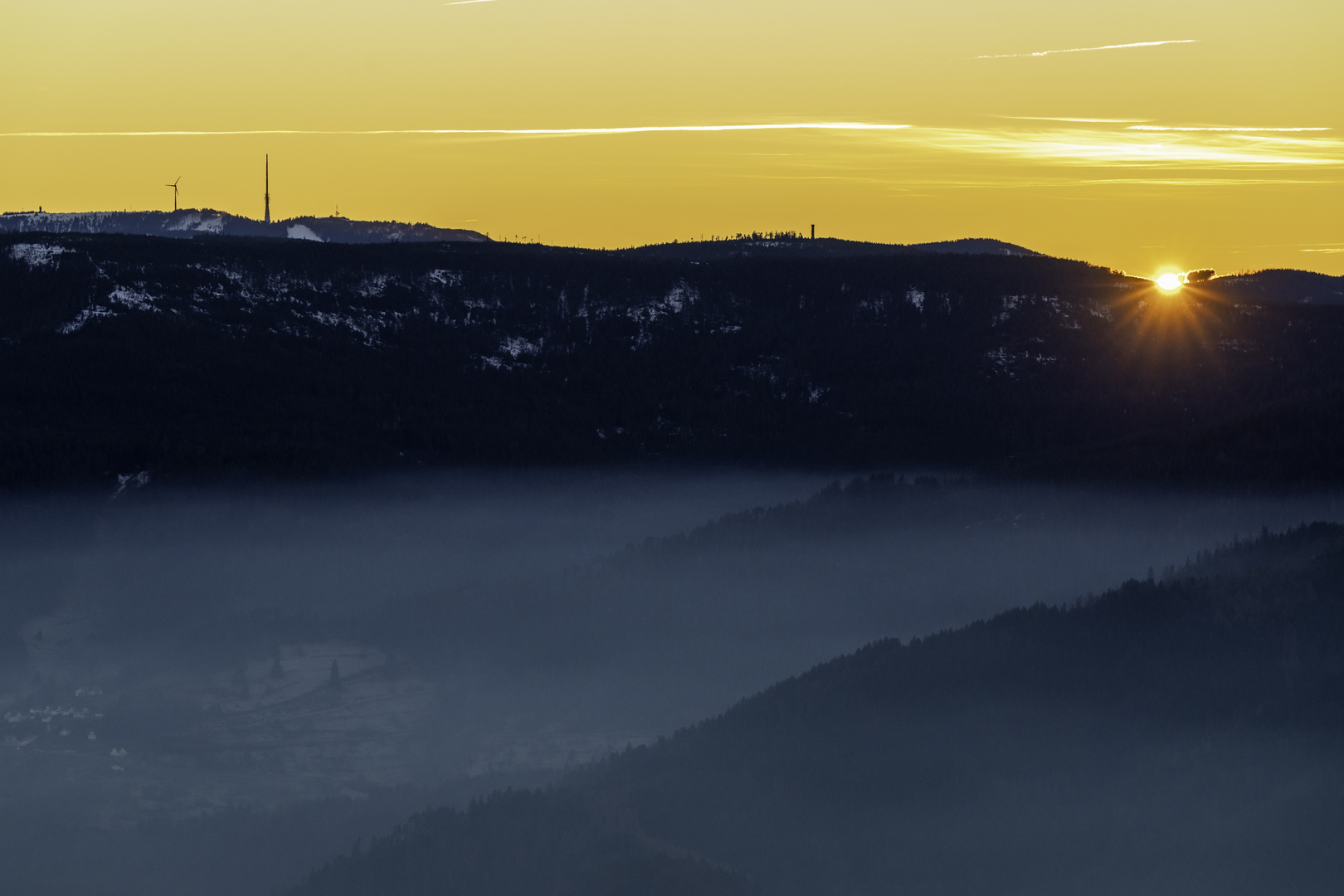 Sonnenuntergang im Nordschwarzwald