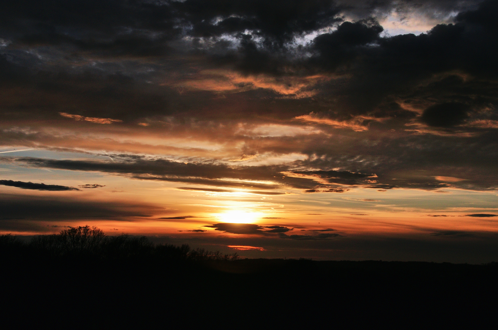 Sonnenuntergang im Oberbergischen.