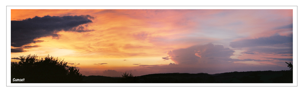 Sonnenuntergang im Oberbergischen Kreis