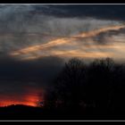 Sonnenuntergang im oberen Mühlviertel.