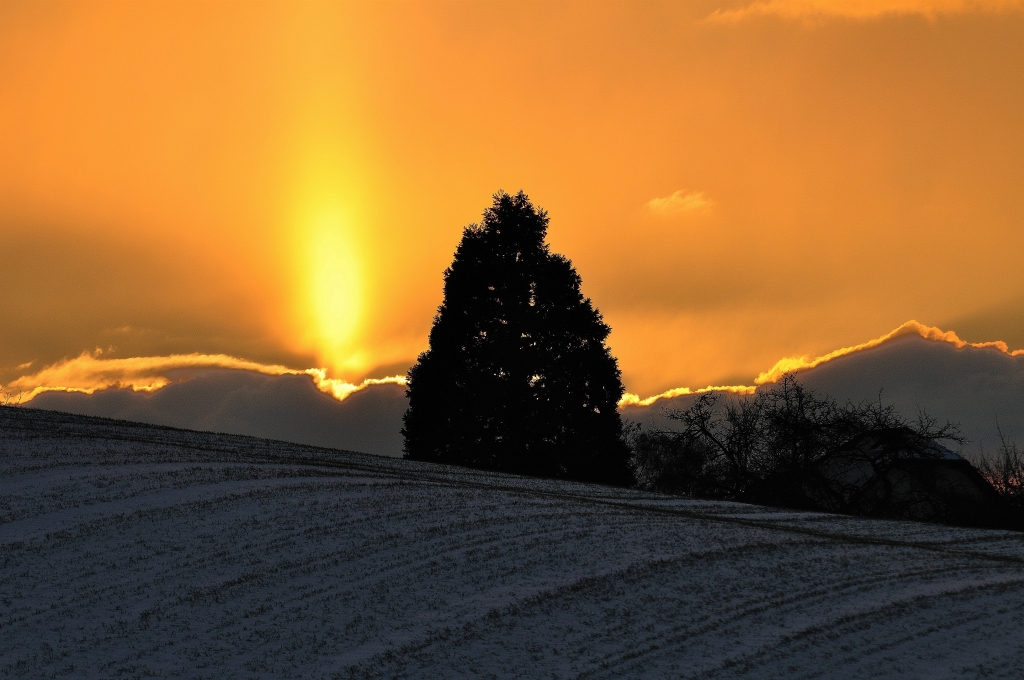 Sonnenuntergang im Odenwald