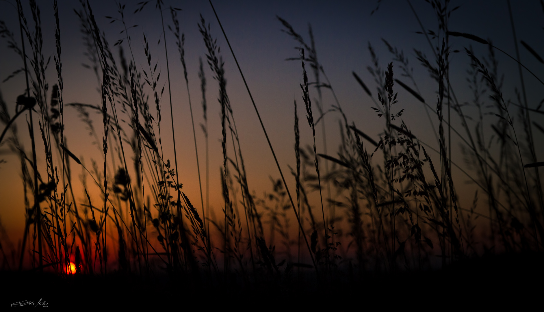 Sonnenuntergang im Odenwald