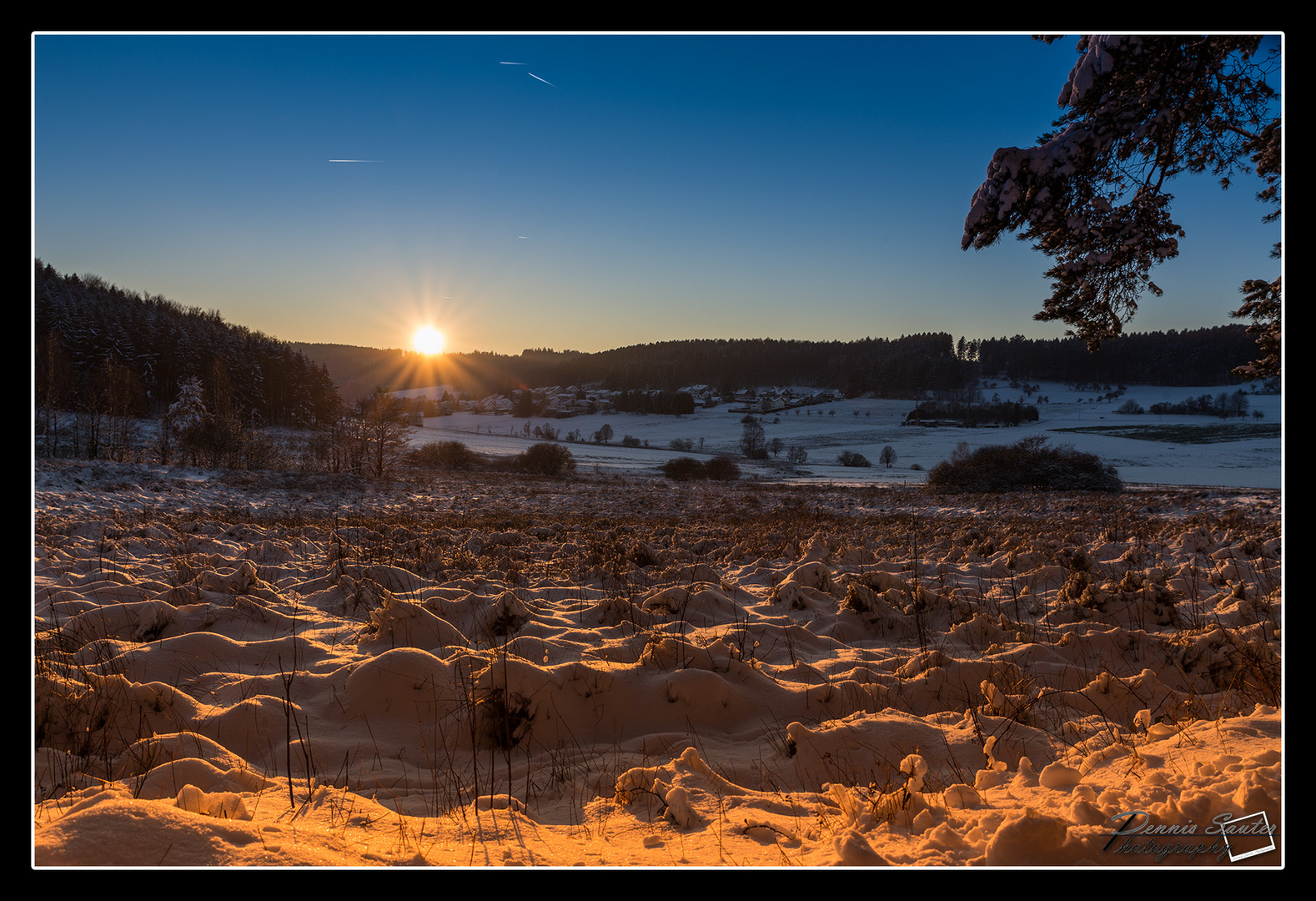 Sonnenuntergang im Odenwald