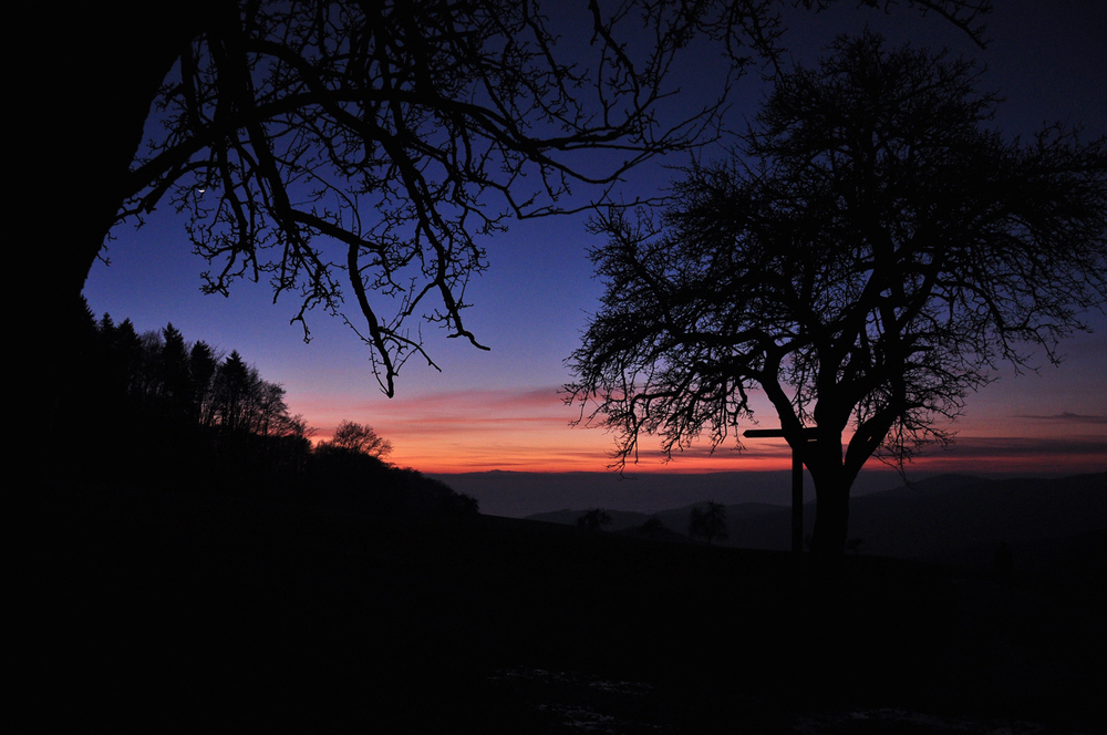 Sonnenuntergang im Odenwald