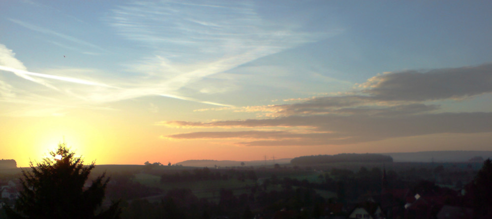 Sonnenuntergang im Odenwald