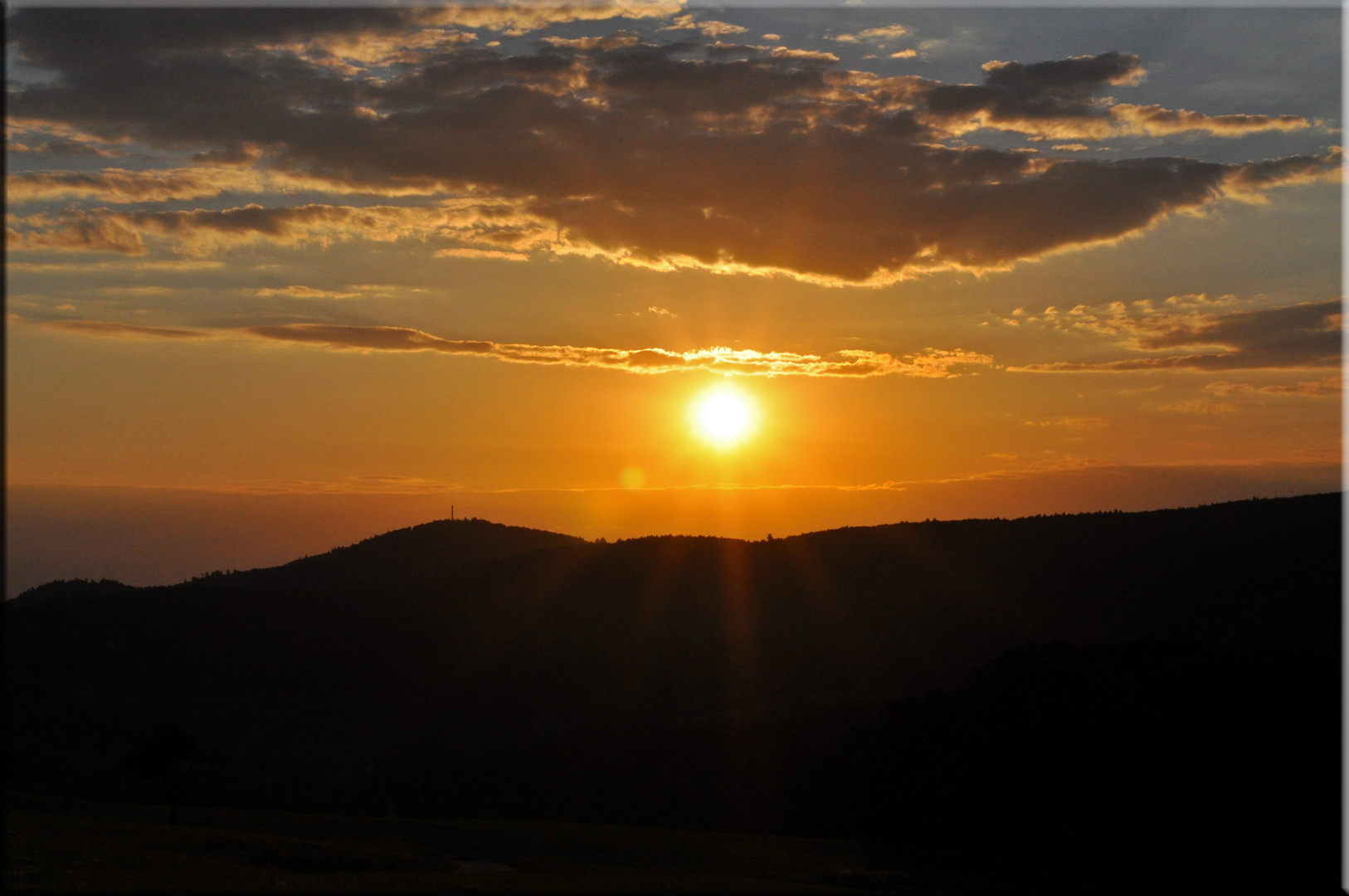 Sonnenuntergang im Odenwald