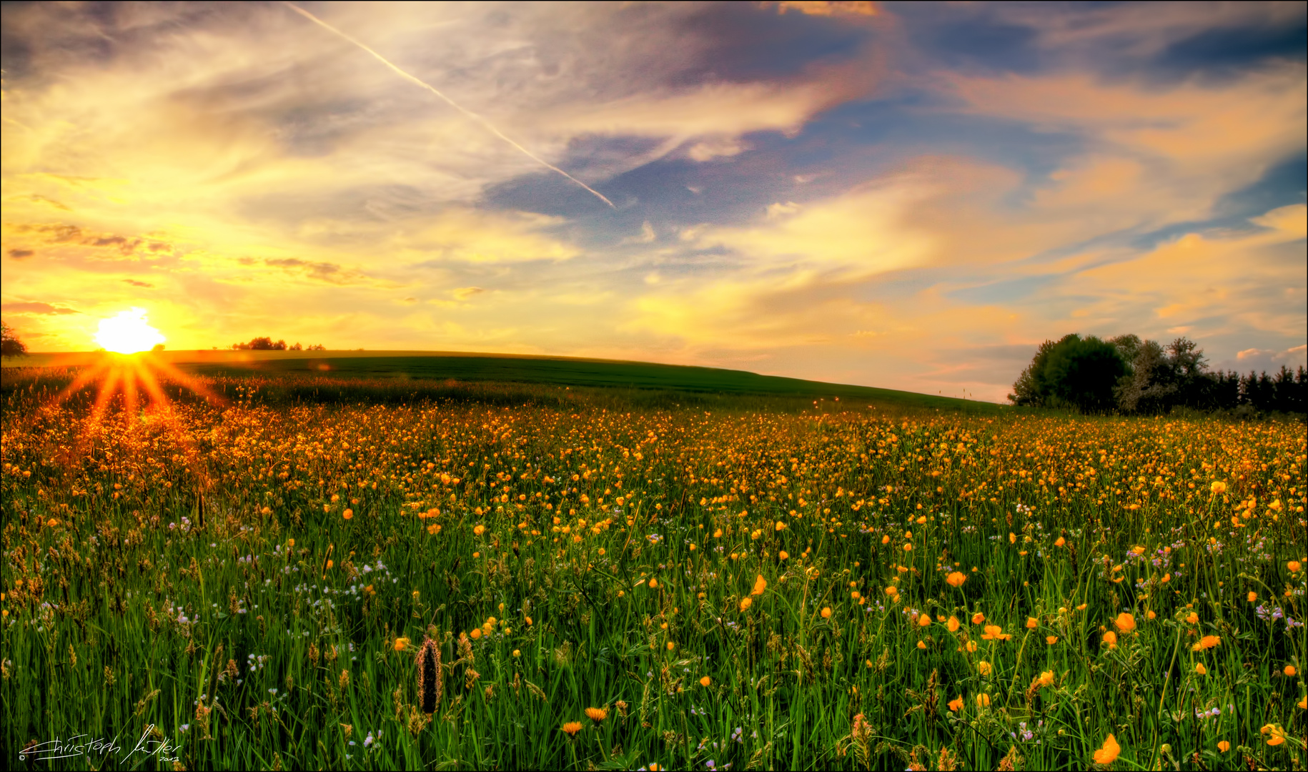 Sonnenuntergang im Odenwald III