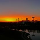 Sonnenuntergang im Olympiagelände München