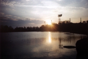 Sonnenuntergang im Olympiapark