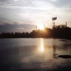 Sonnenuntergang im Olympiapark