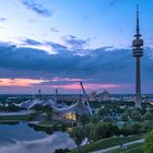 Sonnenuntergang im Olympiazentrum