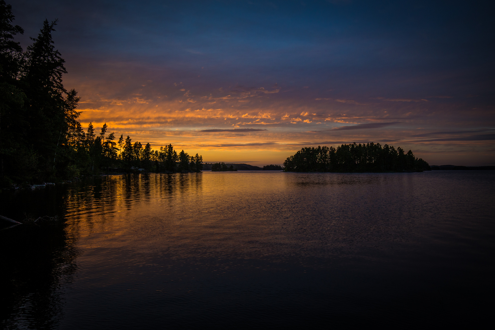 Sonnenuntergang im Paddelparadies