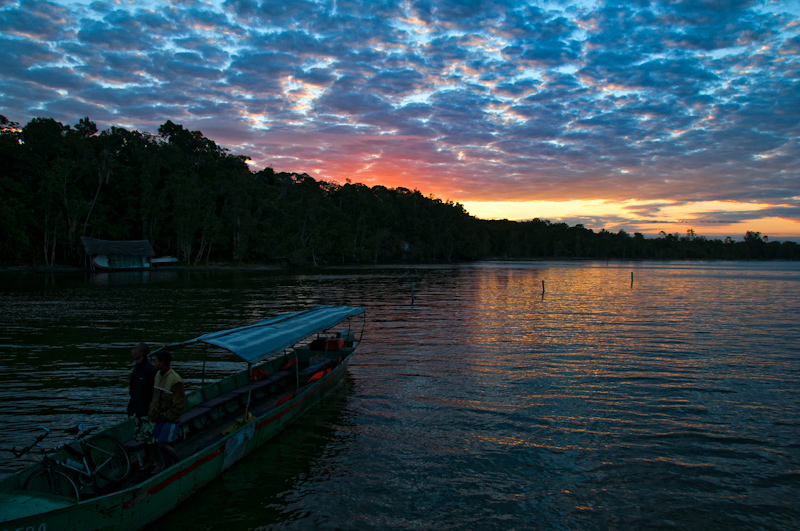 Sonnenuntergang im Palmarium Reserve