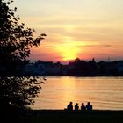 Sonnenuntergang im Park