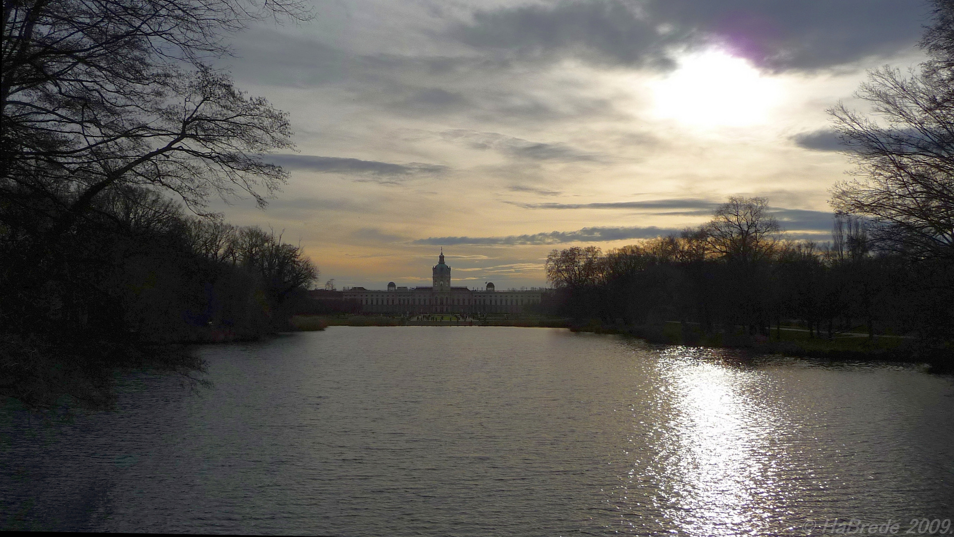 Sonnenuntergang im Park