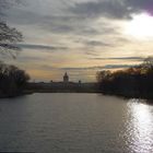 Sonnenuntergang im Park