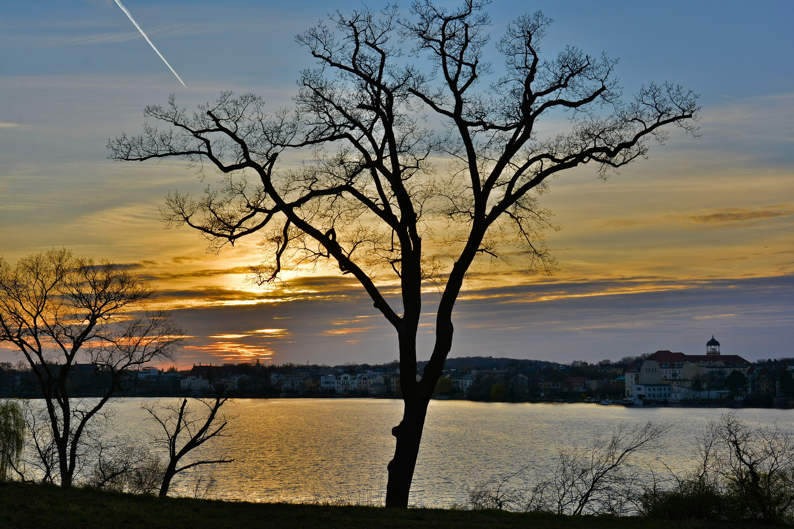 Sonnenuntergang im Park Babelsberg