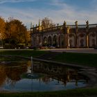 Sonnenuntergang im Park von Schloss Weikersheim 2