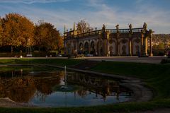 Sonnenuntergang im Park von Schloss Weikersheim 2