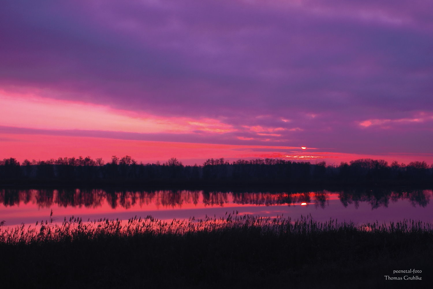 Sonnenuntergang im Peenetal