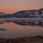 Sonnenuntergang im Peterson-Fjord, Ostgrönland