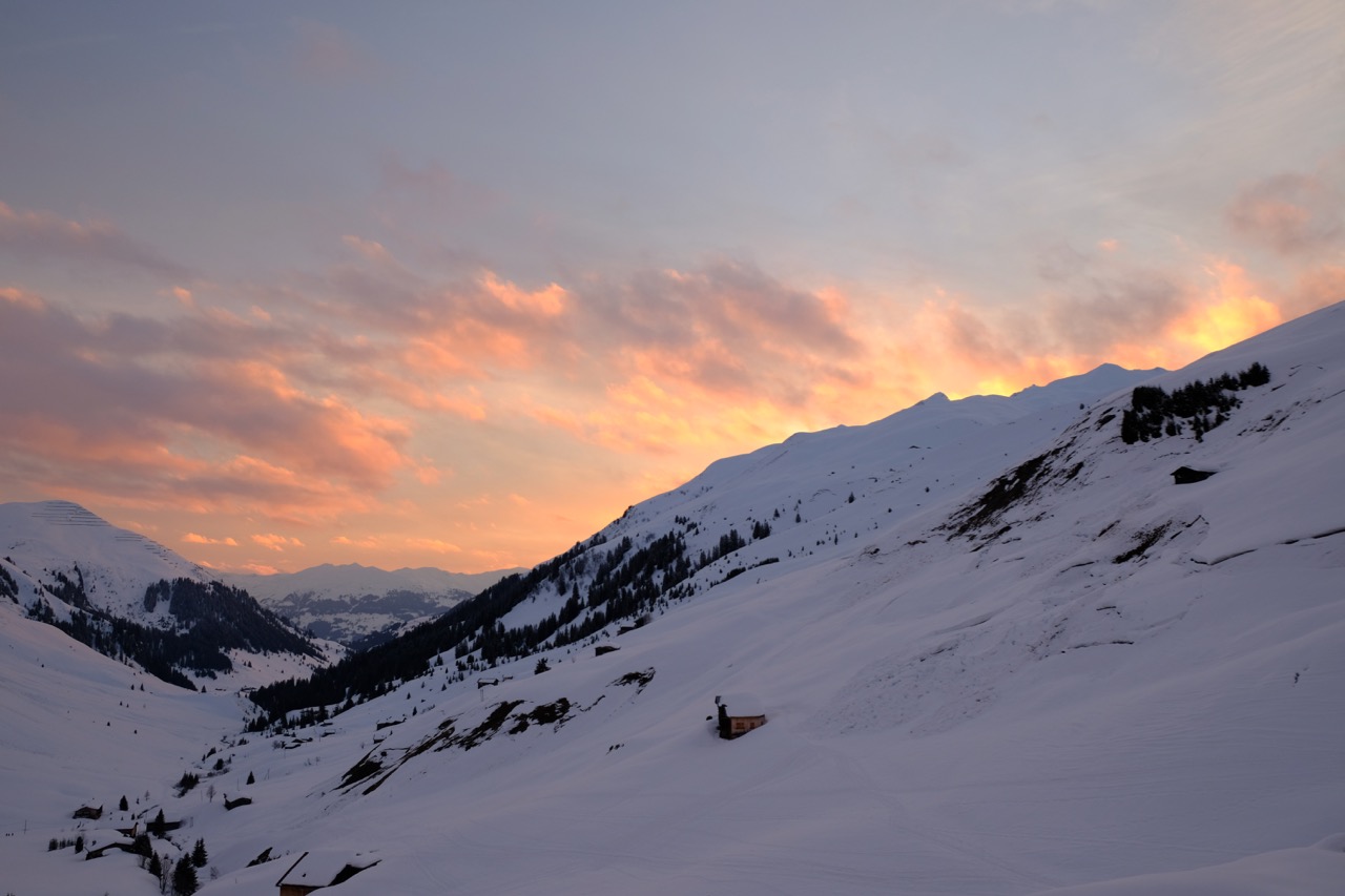 Sonnenuntergang im Raetikon