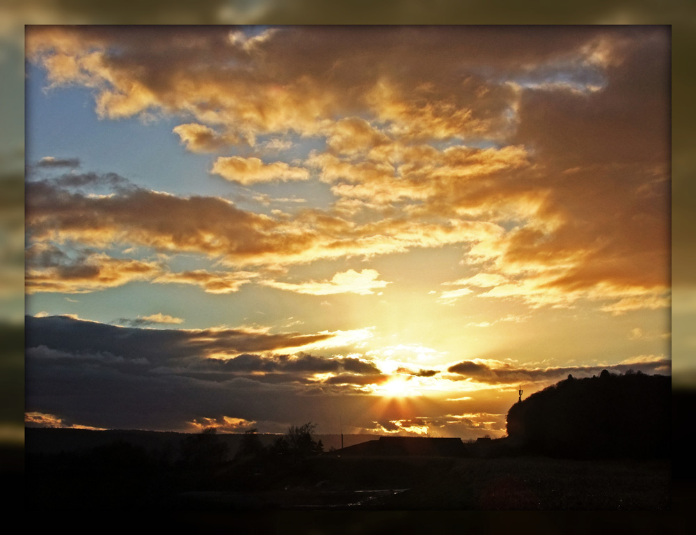 Sonnenuntergang im Rafzerfeld