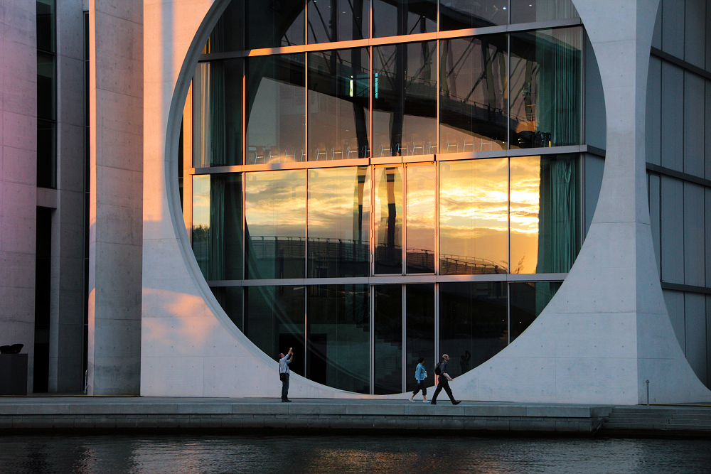 Sonnenuntergang im Regierungsviertel