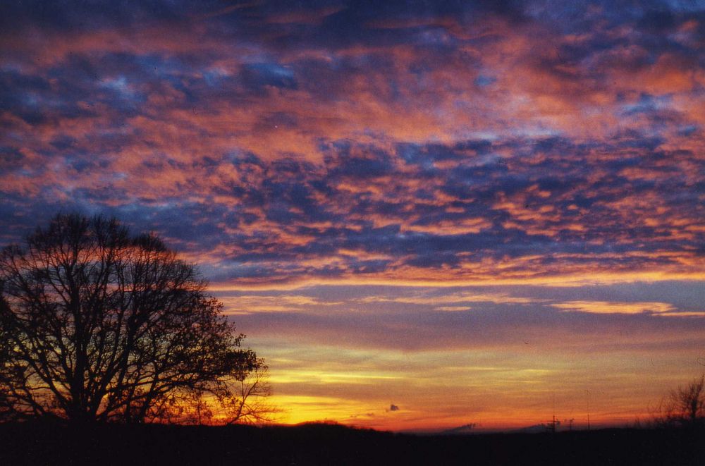 Sonnenuntergang im Remscheider Südbezirk